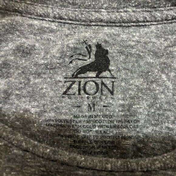 Bob Marley One Love Zion Rootswear Gray T-shirt - Picture 6 of 6